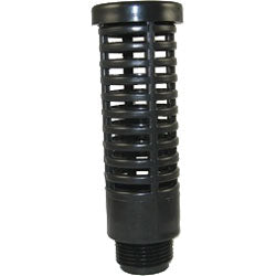 Black Suction Screen 1" x 8" Tall 3/4" Male Thread