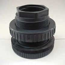 Schedule 80 Tank Adapters (Bulkheads) - 1/2" Thread x Thread - Requires 1 3/8" hole